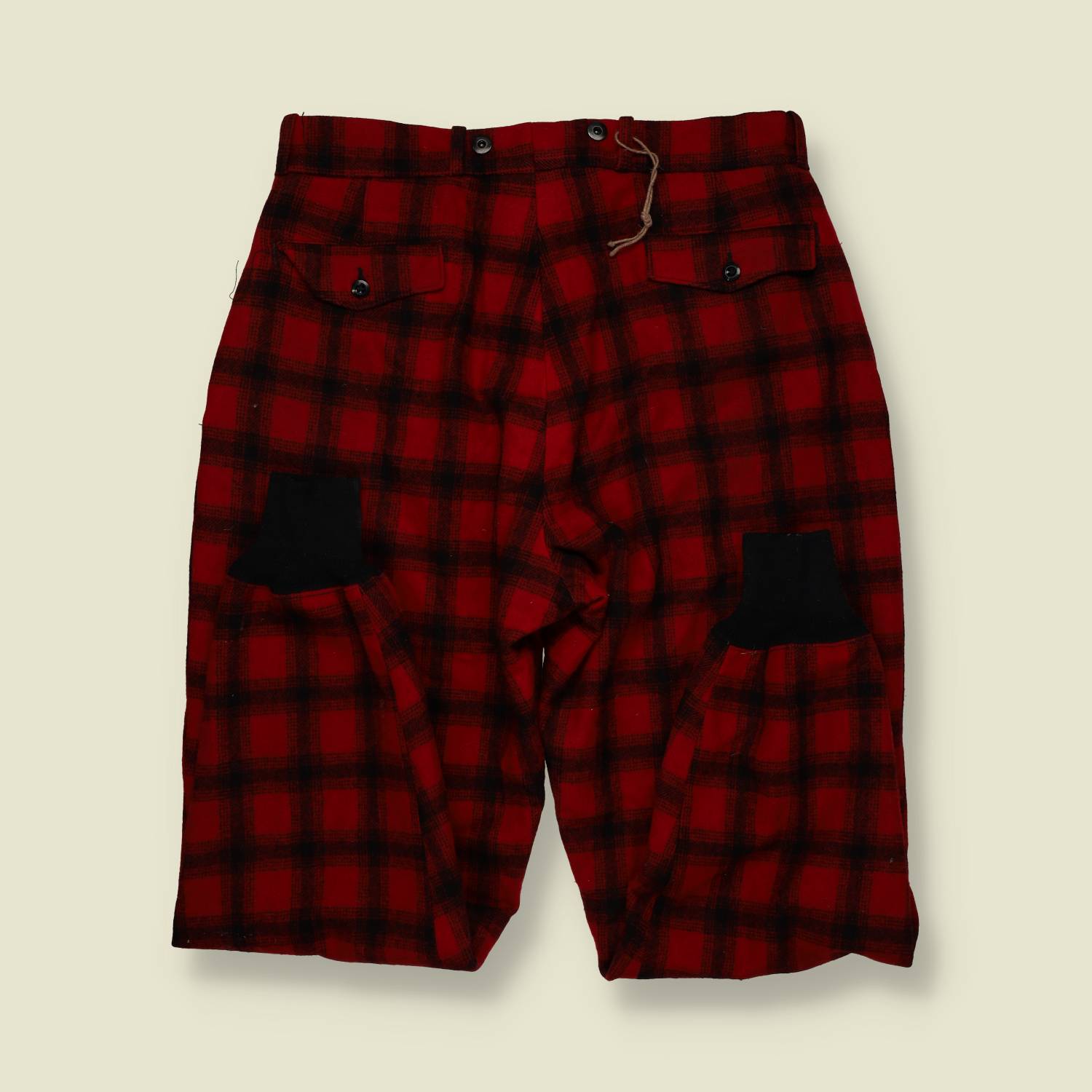 1960s | Woolrich Wool Hunting Trousers – Bright Red Buffalo Plaid - w32-34