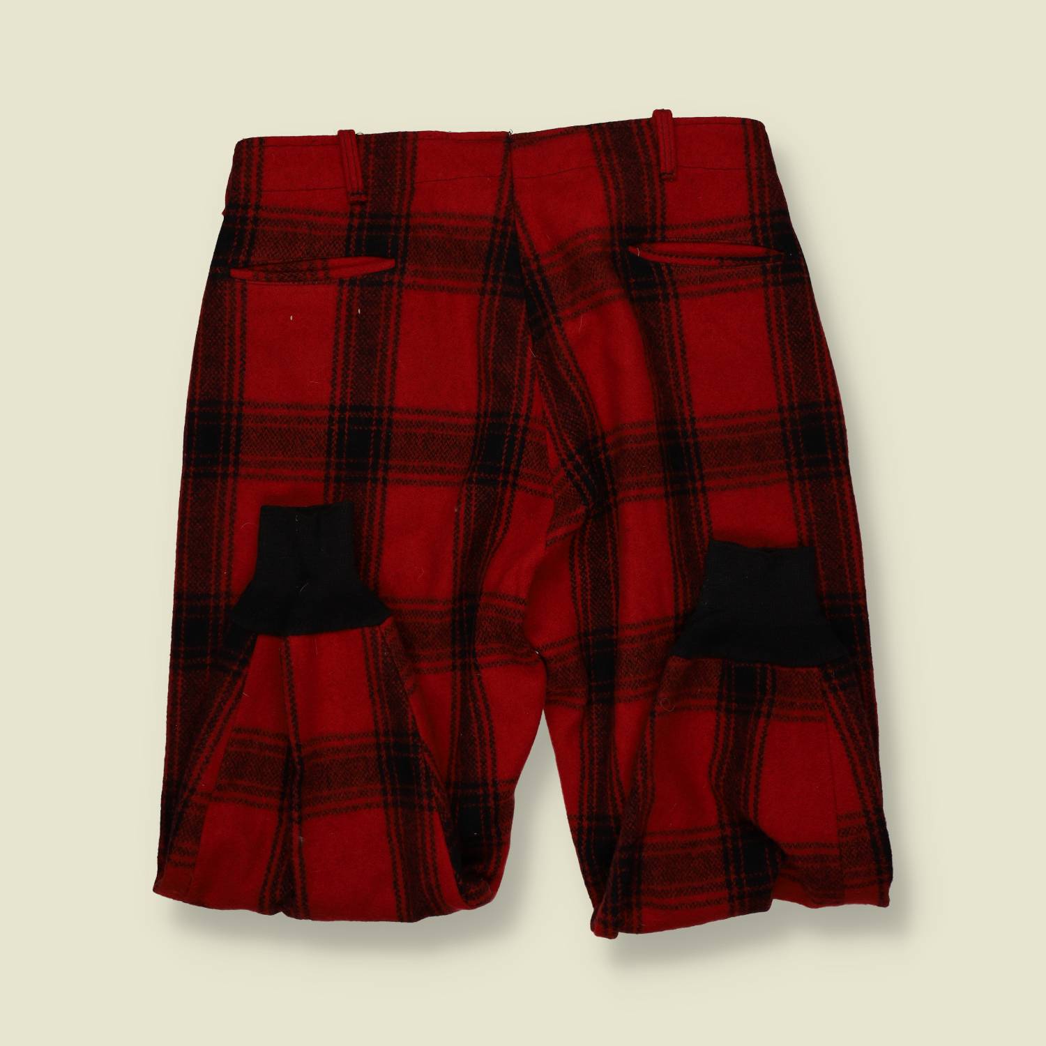 1950s | Wool Hunting Trousers – Red & Black Plaid - w34-36