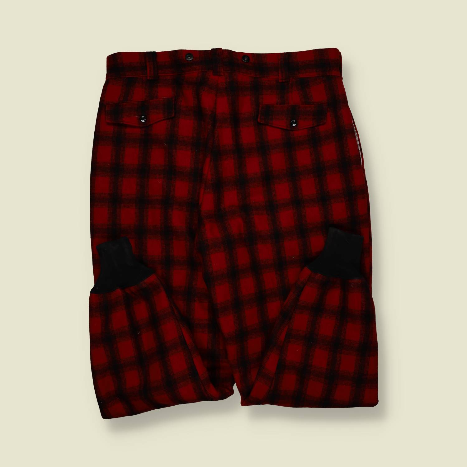 1970s | Woolrich Wool Hunting Trousers – Red Buffalo Plaid - w38-40