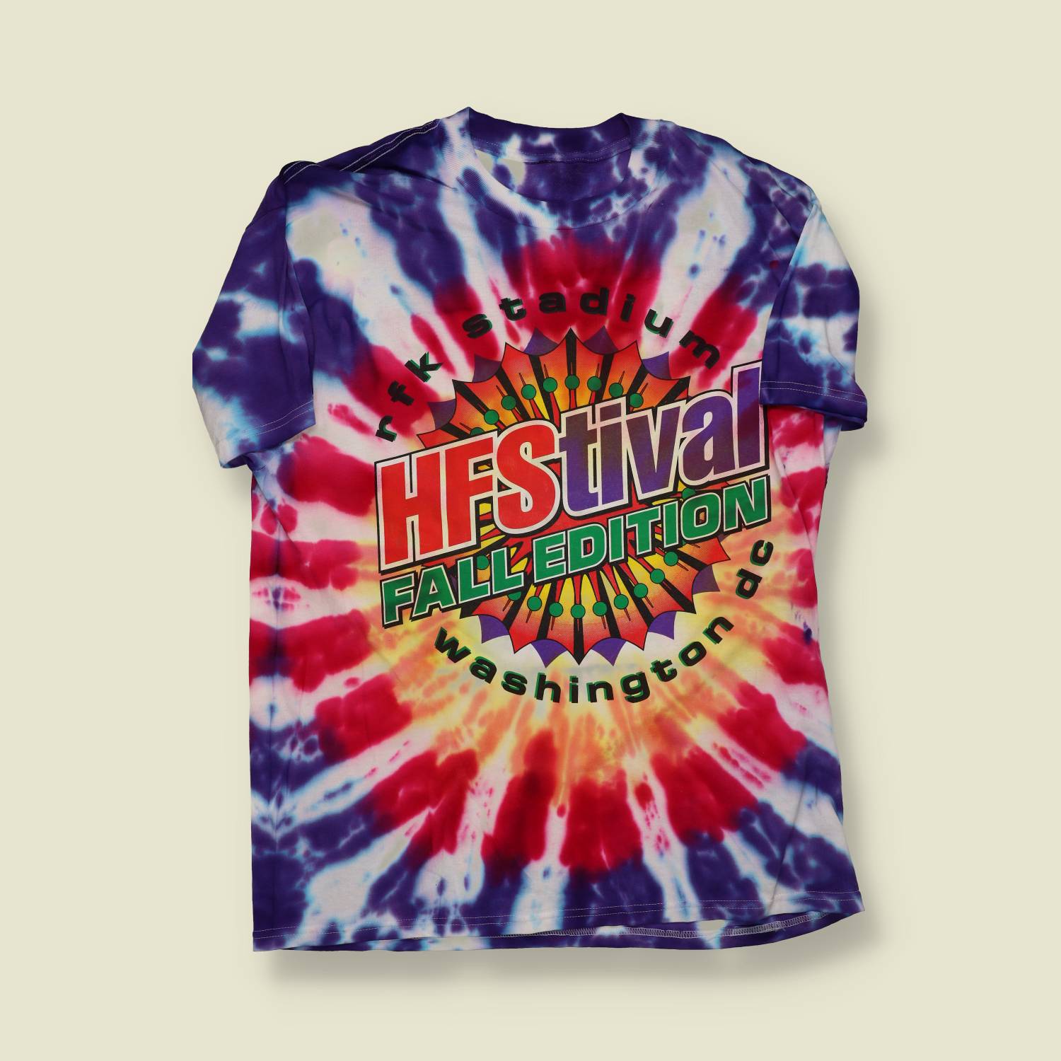 Late 1990s (c. 1999) | HFStival “Fall Edition” Tie-Dye Concert T-Shirt – Washington DC - M
