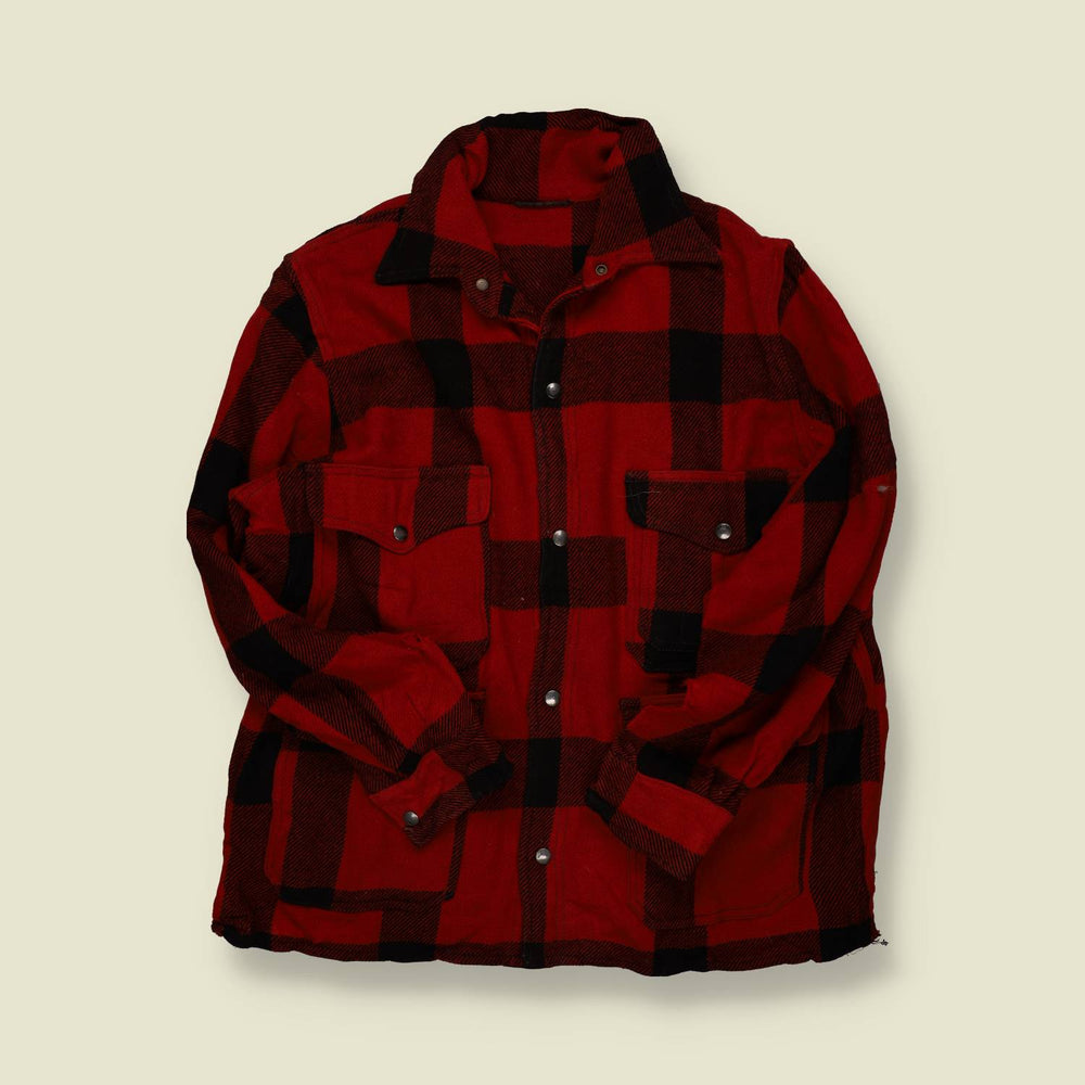1950s | American Workwear | Buffalo Plaid Wool Jacket - XXXL