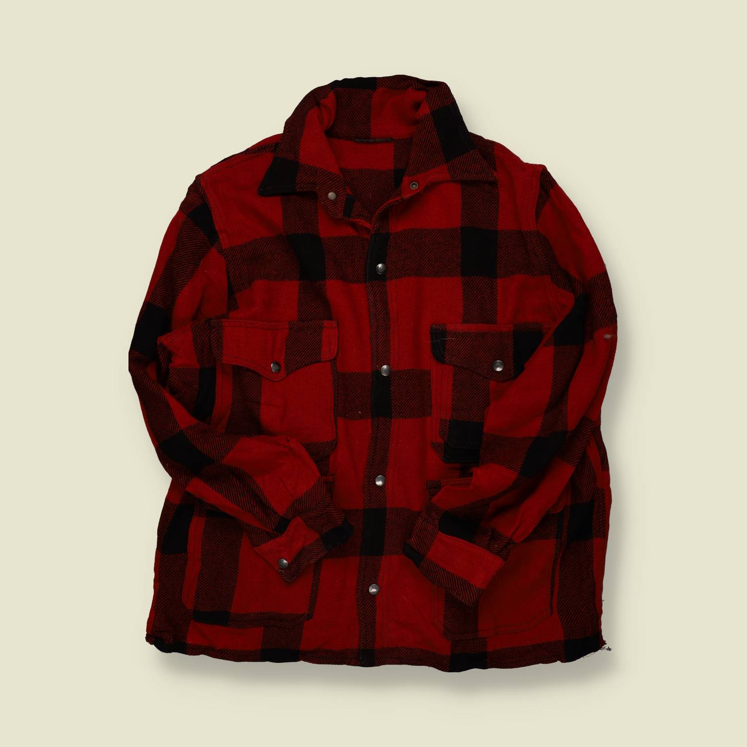 1950s | American Workwear | Buffalo Plaid Wool Jacket - L