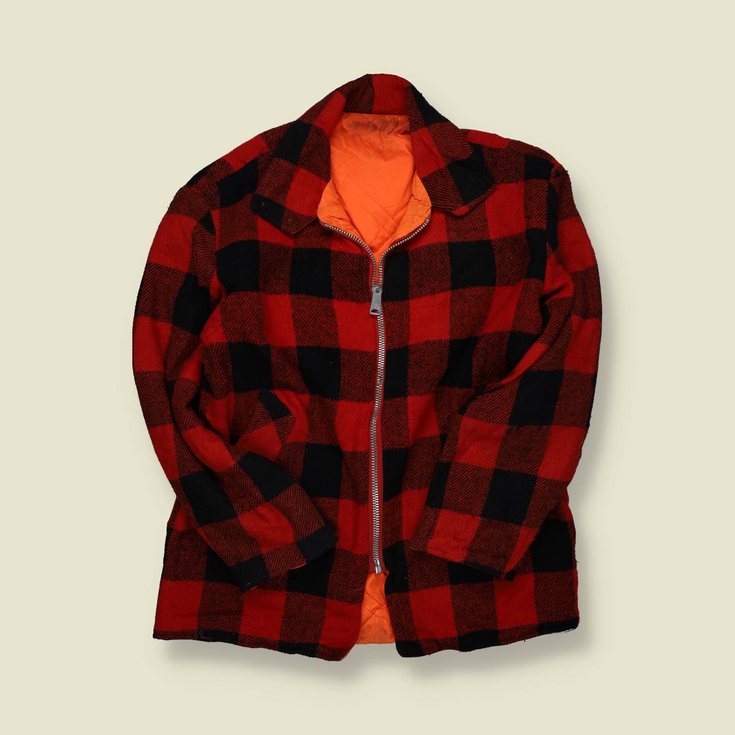 1960s | American Workwear | Buffalo Plaid Wool Jacket - M