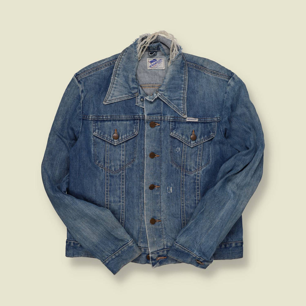 1970s | Wrangler No-Fault | Made in USA | Denim Trucker Jacket - S