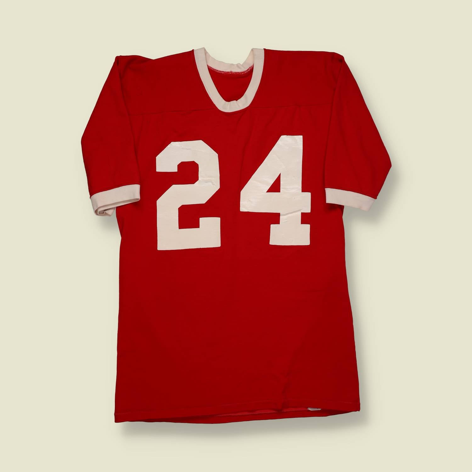 1970s | Rawlings | Cotton Football Jersey – Red / White - S