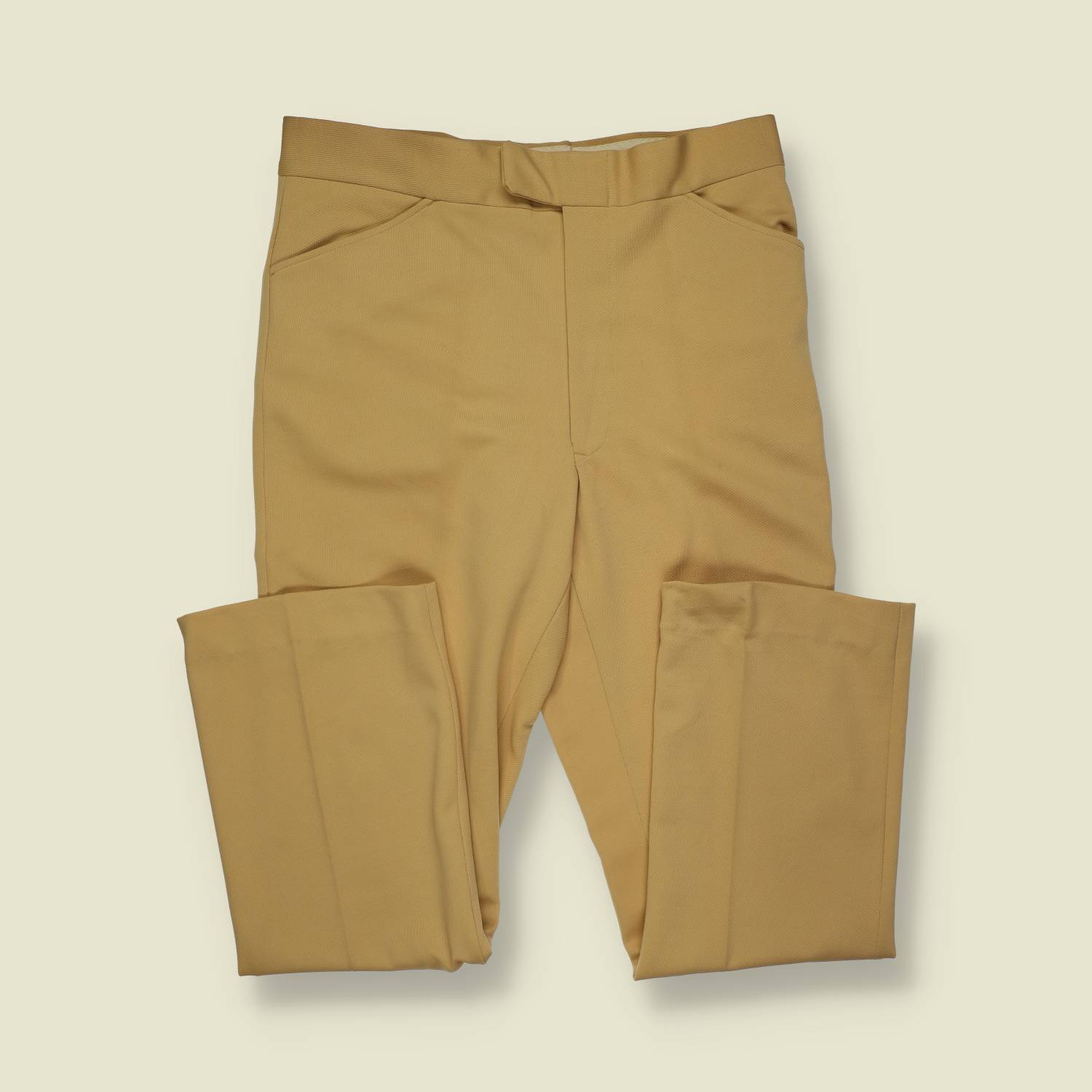1970s | Unbranded | Flared Trousers – Mustard - w32