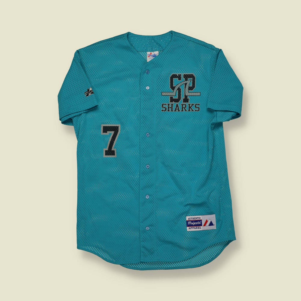 1990s | Majestic | Made in USA Mesh Baseball Jersey – Teal - S