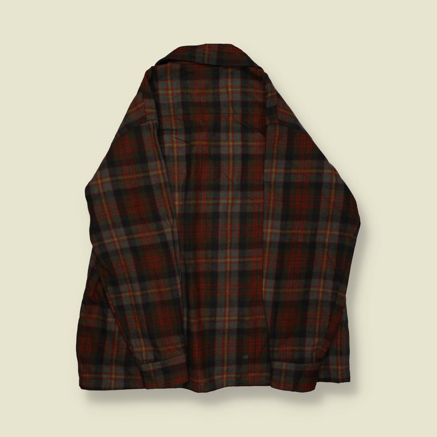 1970s–1980s | Amcrest | Loop Collar Wool Shirt – Plaid - XL