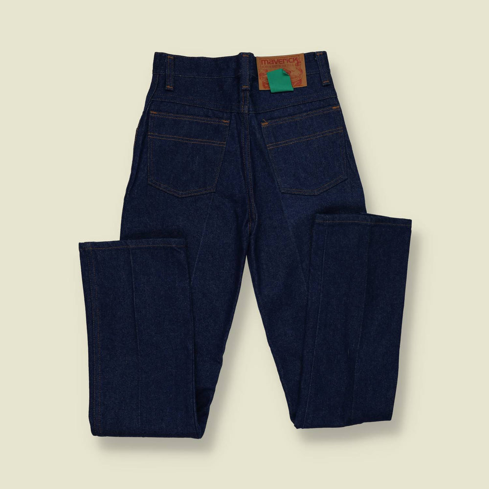 1970s | Wrangler Maverick | Deadstock Denim Jeans – Dark Indigo - w24