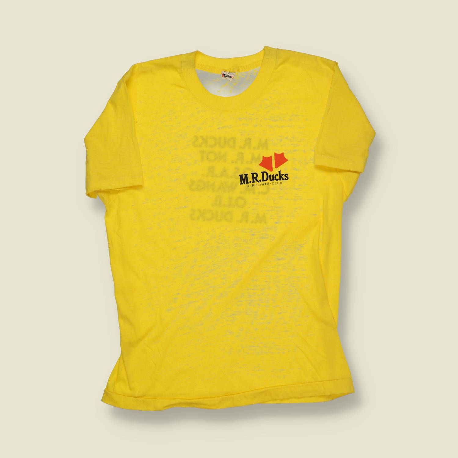 1980s | Screen Stars | M.R. Ducks Novelty T-Shirt – Yellow - XS