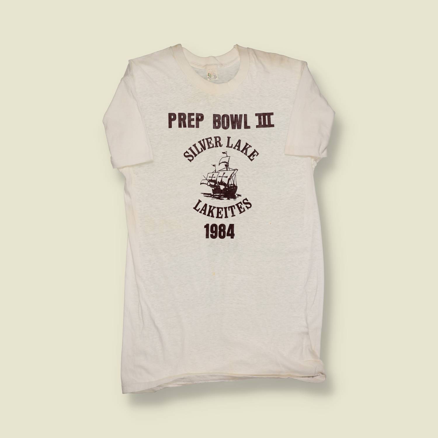 1960s Fruit of the Loom Blank | 1984 Print | Prep Bowl III Silver Lake Lakeites T-Shirt - XS/S