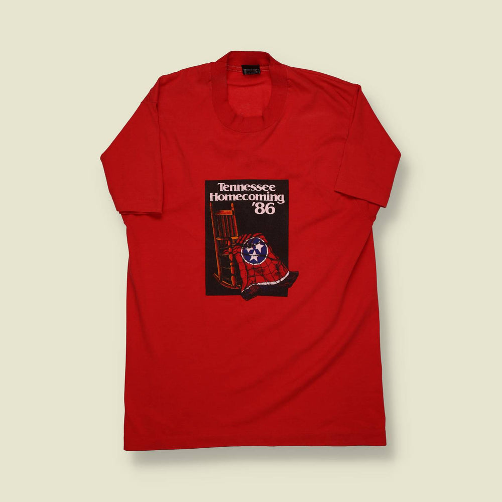 1986 | Screen Stars | Tennessee Homecoming ’86 T-Shirt – Red - XS/S
