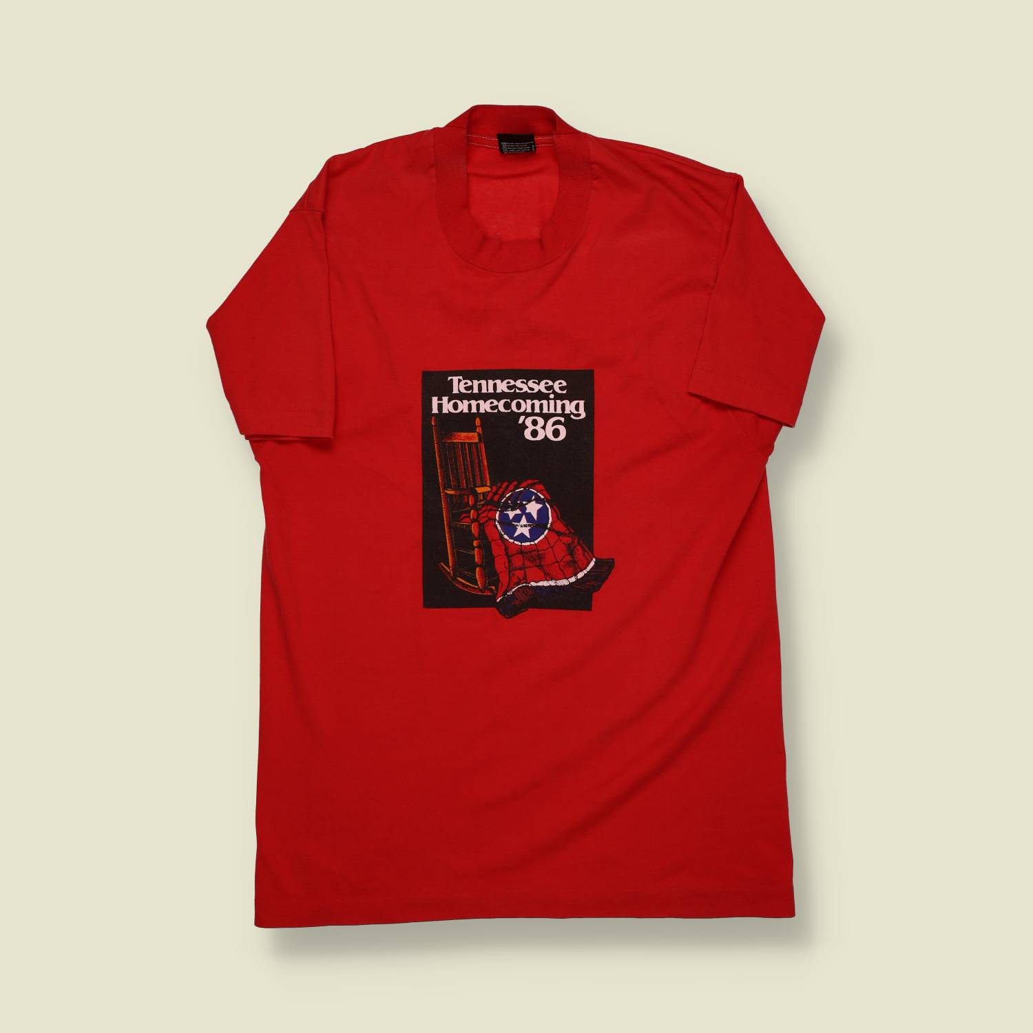 1986 | Screen Stars | Tennessee Homecoming ’86 T-Shirt – Red - XS/S