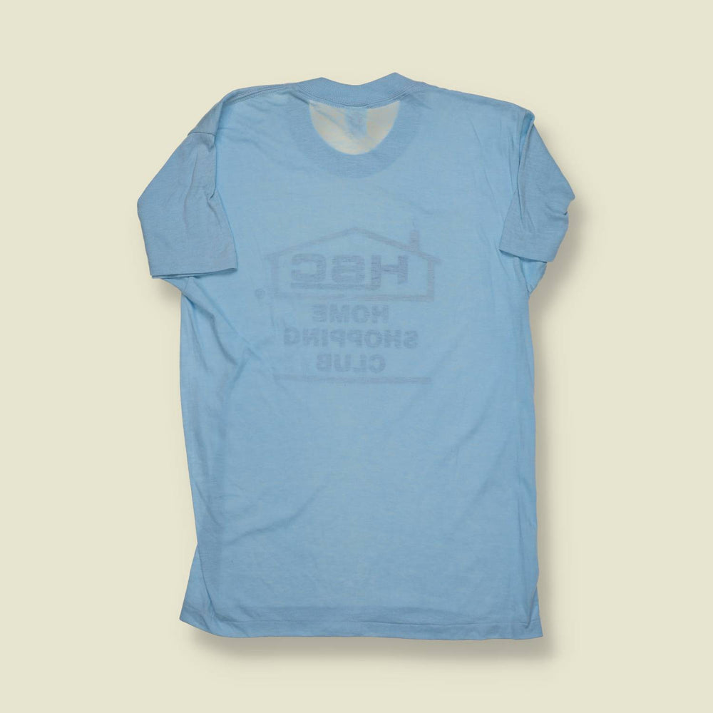 Late 1980s | American | HSCT Home Shopping Club T-Shirt – Sky Blue - M