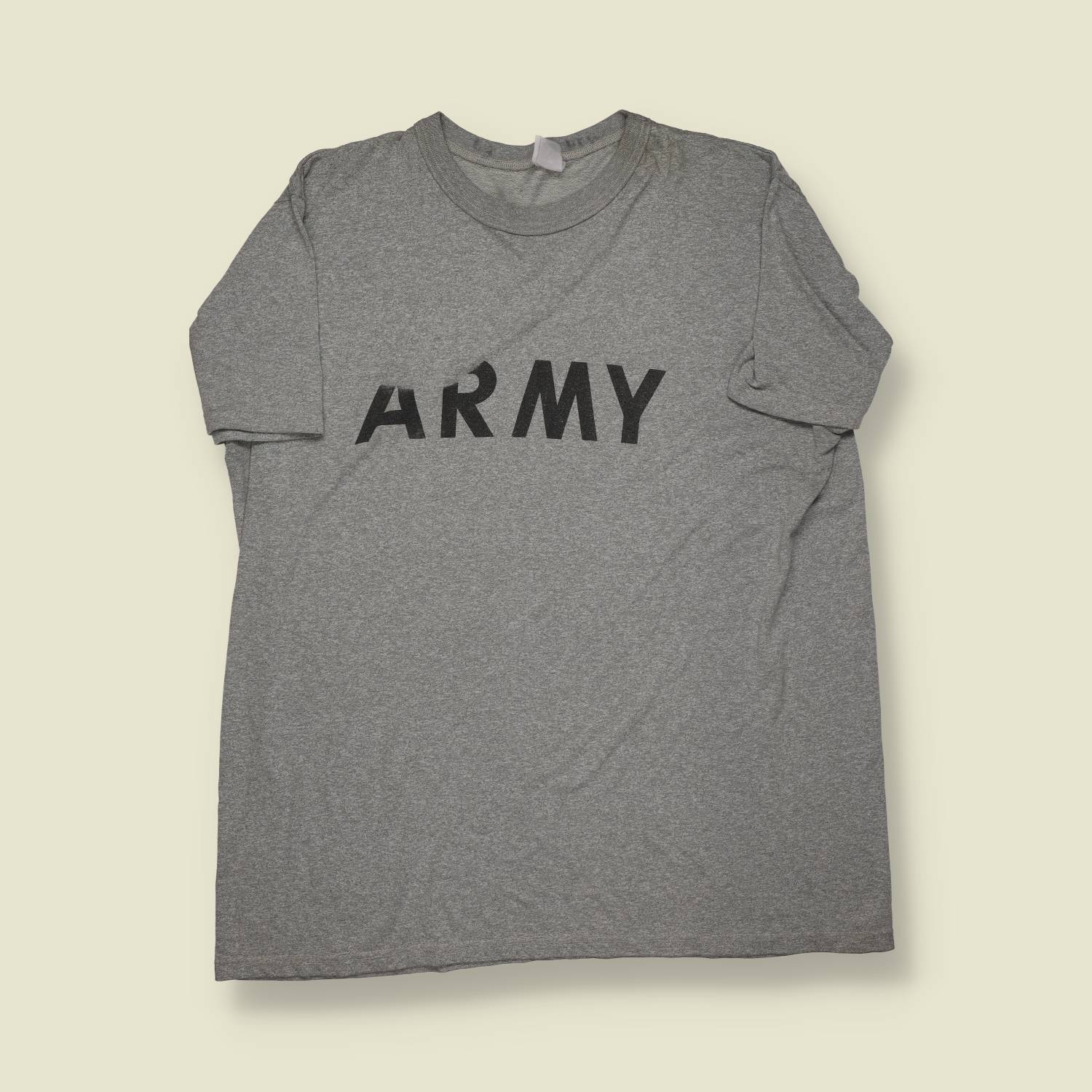 1980s | Military Issue | U.S. Army Physical Training T-Shirt – Heather Grey - L/XL