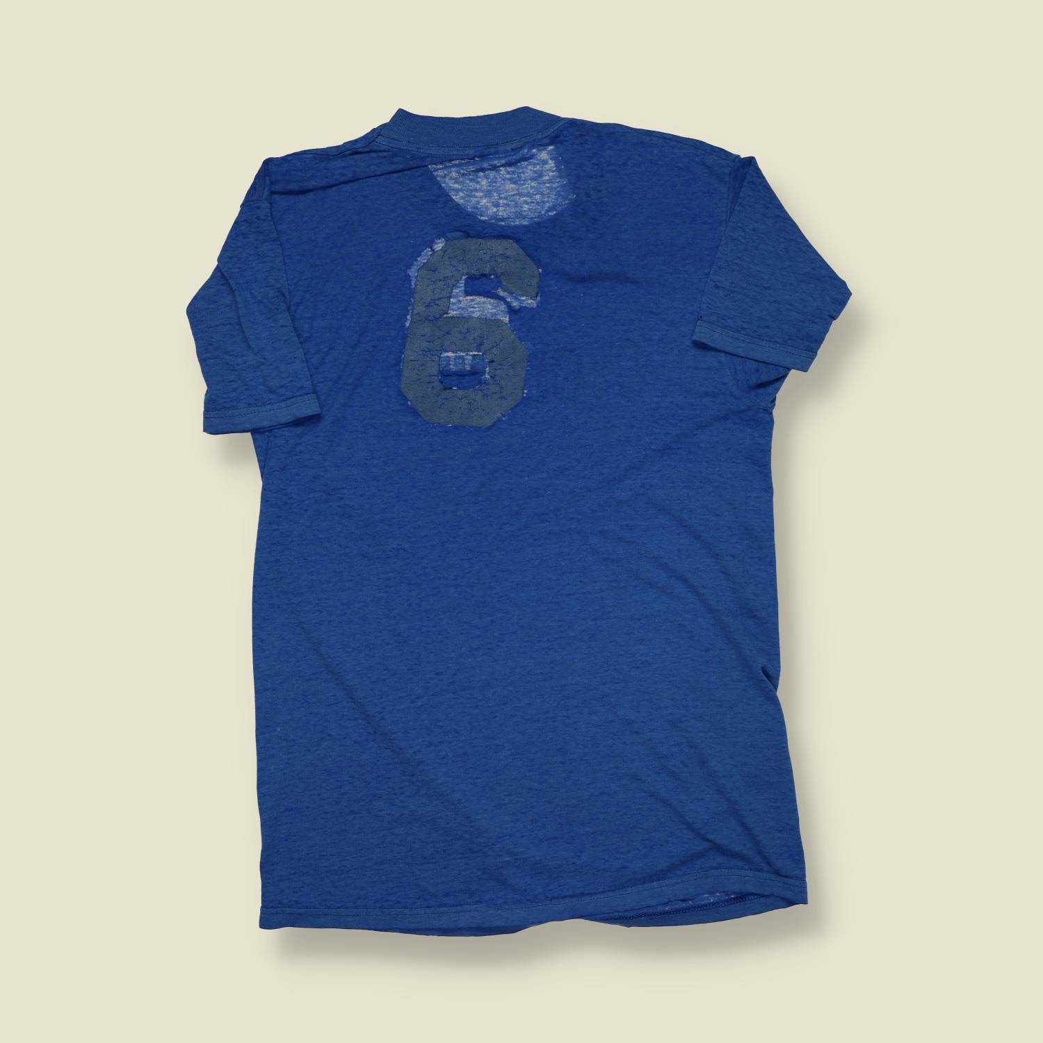 1960s Athletic Blank | Printed Tee – Faded Blue - XS