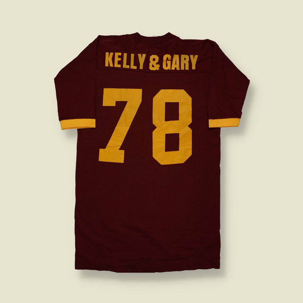 1970s | American Sportswear | Maroon Cotton Football Jersey - XS/S
