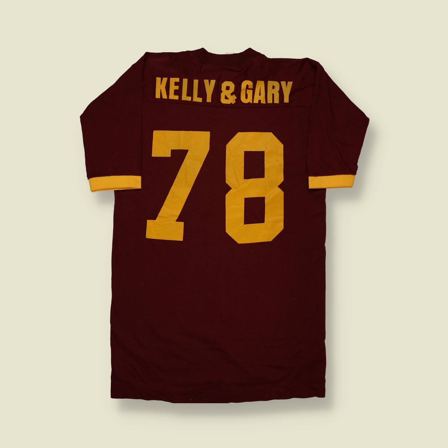 1970s | American Sportswear | Maroon Cotton Football Jersey - XS/S