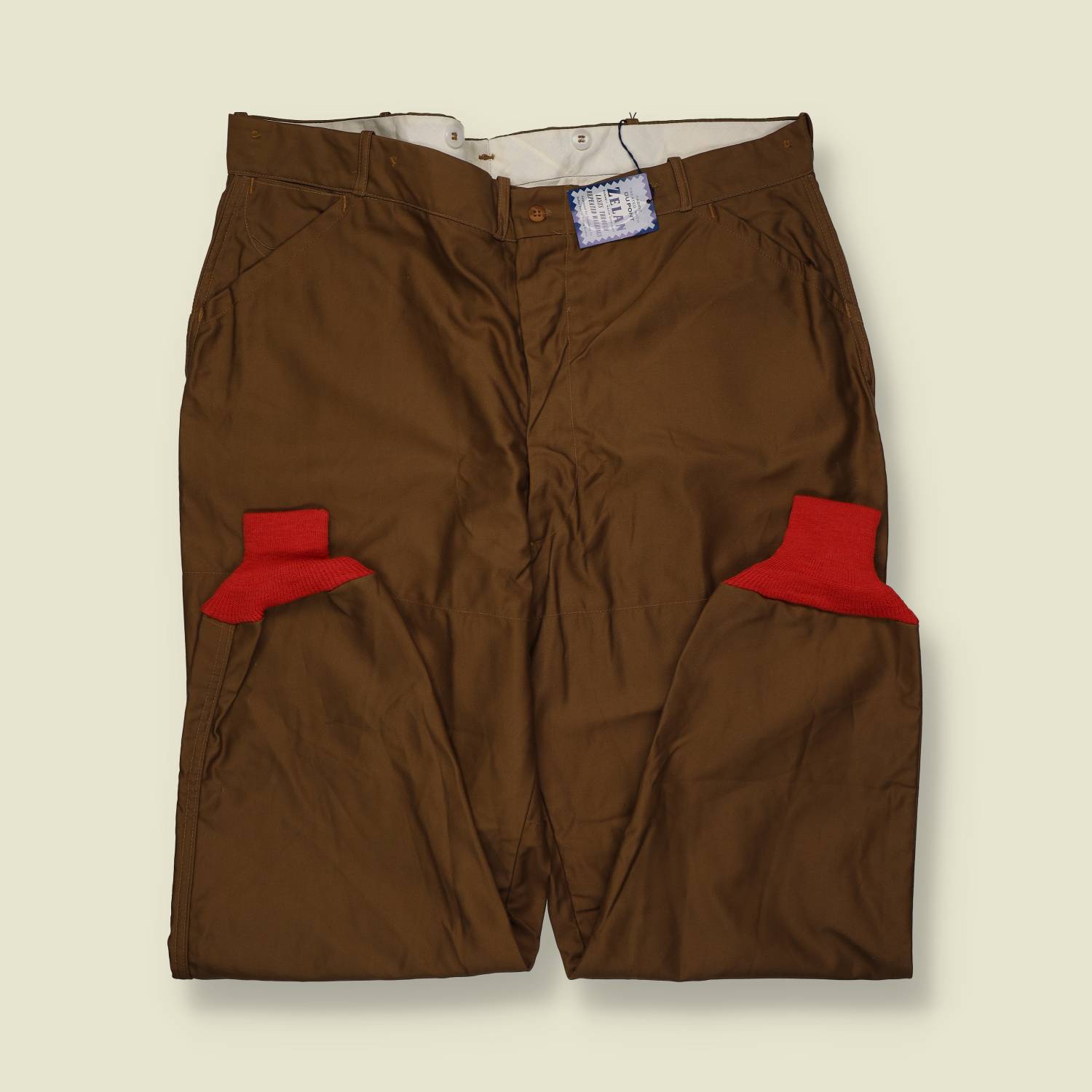 1950s | American Field | Deadstock Hunting Trousers – Brown / Red - w42