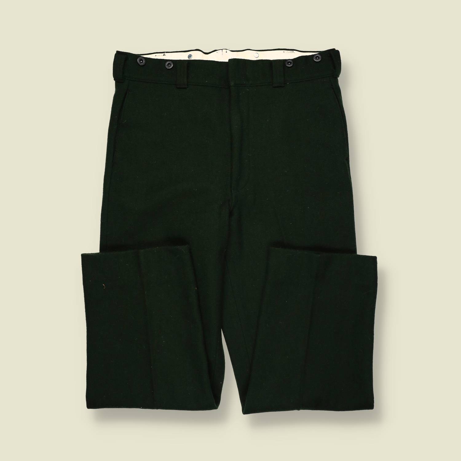 1970s | Woolrich | Wool Hunting Trousers – Forest Green - w36