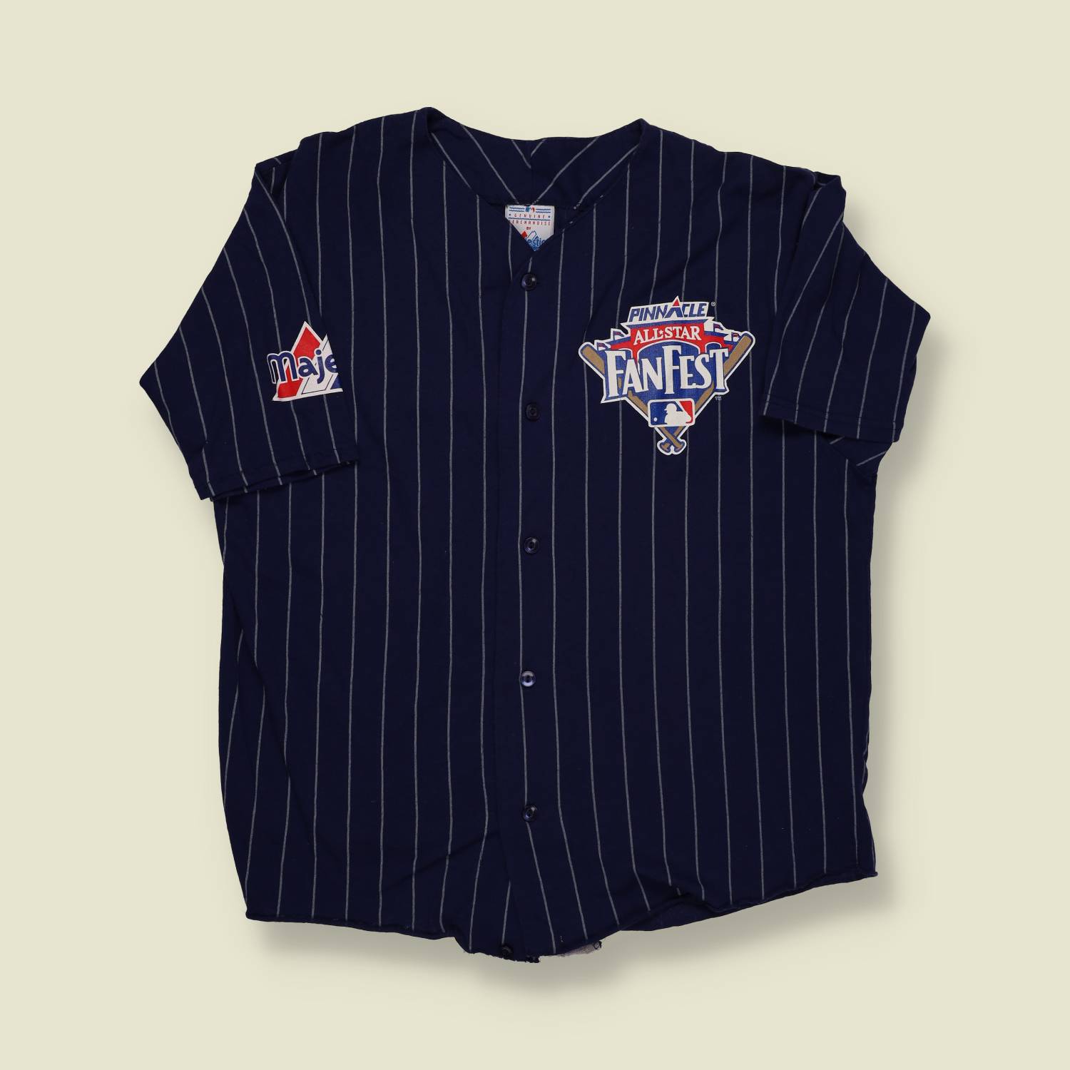 1990s | MLB All-Star FanFest | Pinstripe Baseball Jersey – Navy - M