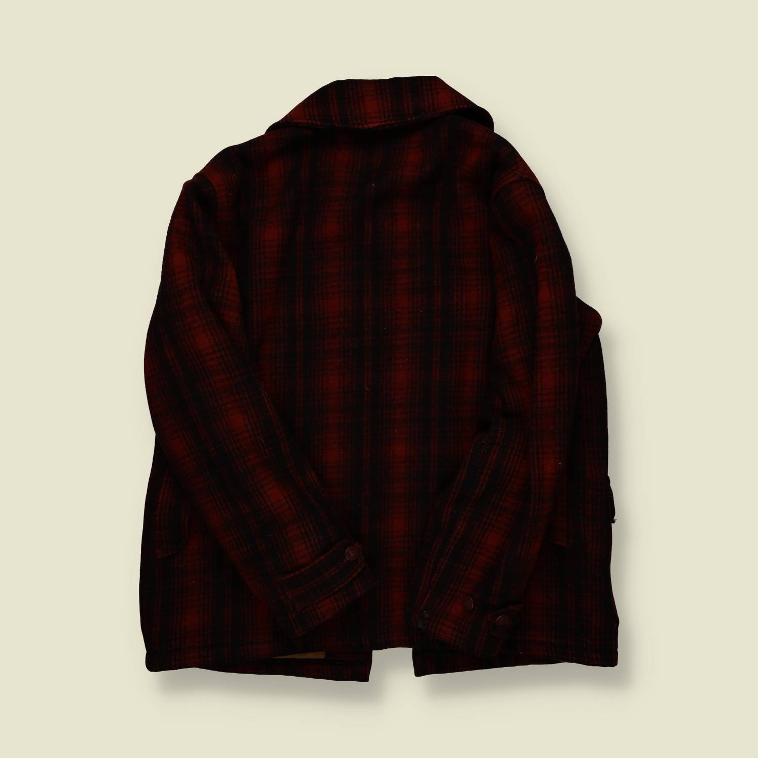 1930s | Woolrich | All-Wool Mackinaw Jacket – Red/Black Plaid - M