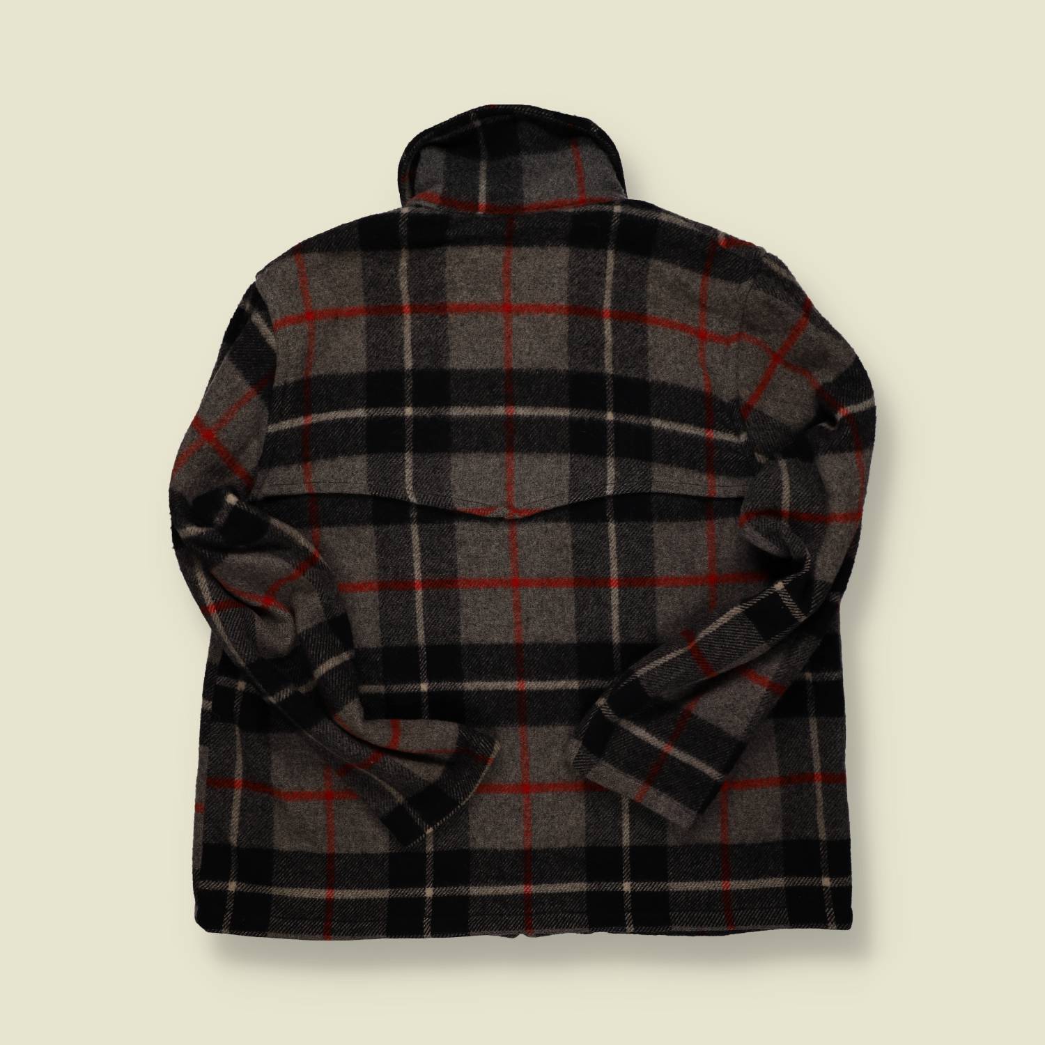 1950s | Woolrich | Full-Zip Wool Jacket – Grey/Black/Red Plaid - L