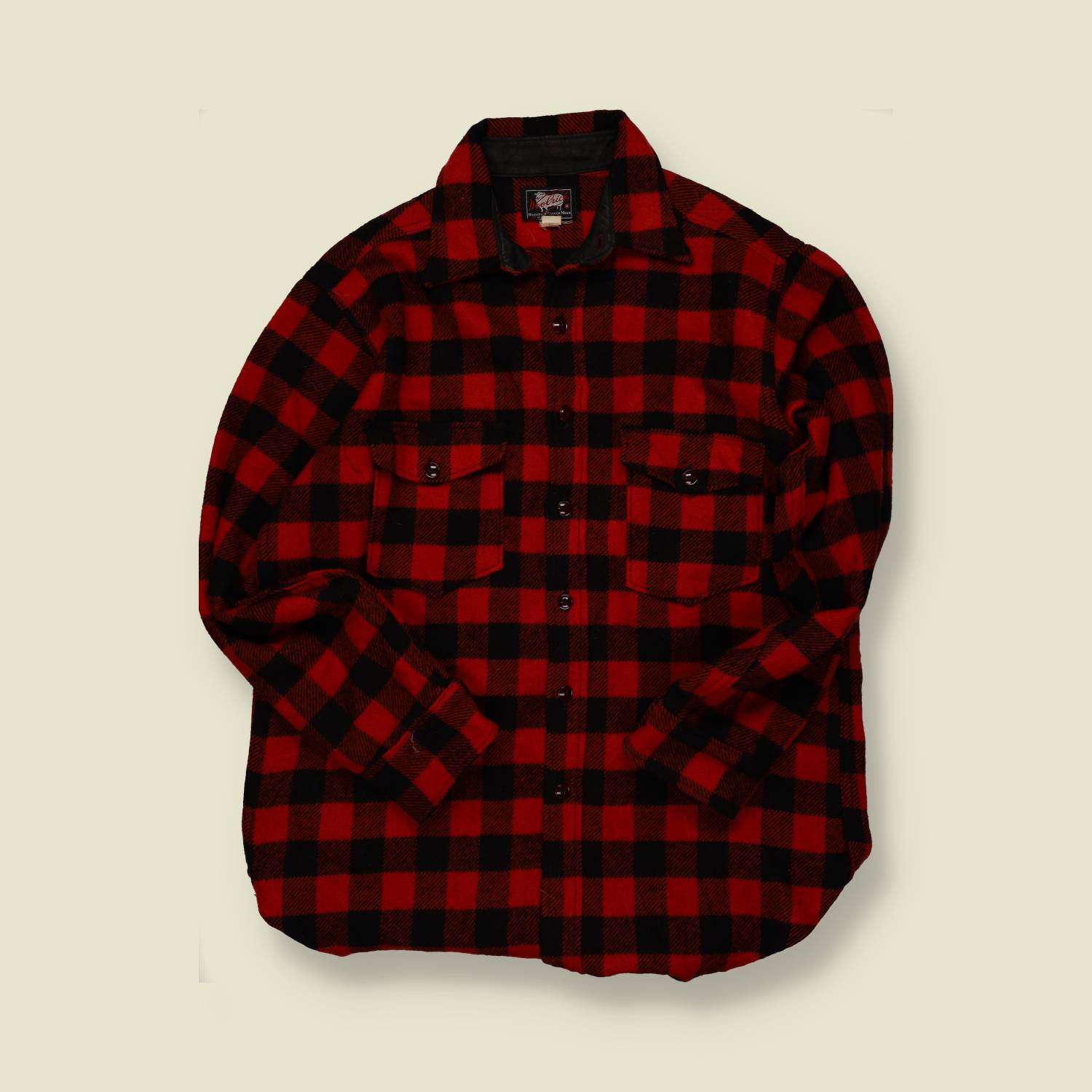 1950s | Woolrich | Buffalo Plaid Wool Shirt – Red/Black - M