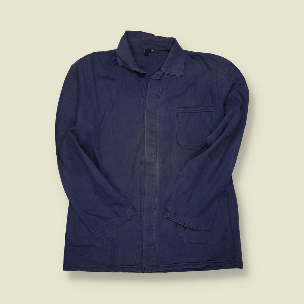 1980s | European Workwear | Blue Chore Jacket - M