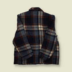 1970s | Sears | Wool Plaid Shirt Jacket - XL