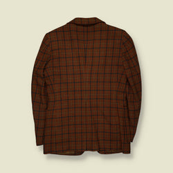 1970s | Wool Blazer | Rust Check - XS