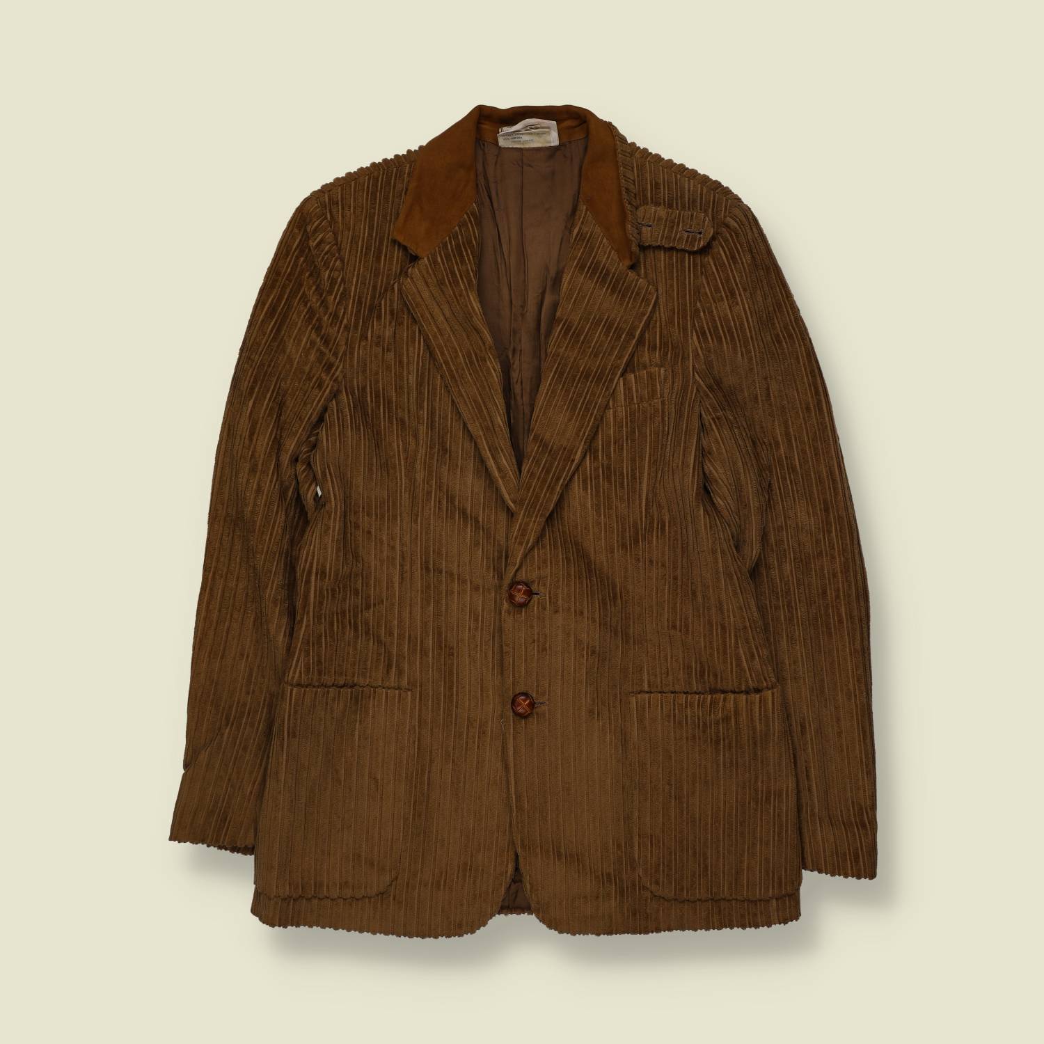 1970s | Leisure Blazer | Made In USA | Brown Corduroy - XXS