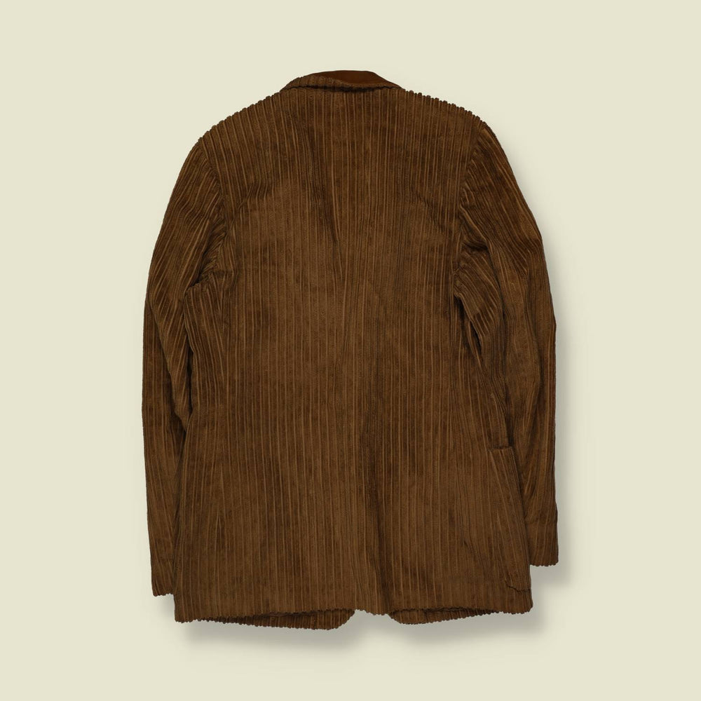 1970s | Leisure Blazer | Made In USA | Brown Corduroy - XXS
