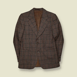 1970s | Check Blazer | Brown - XS