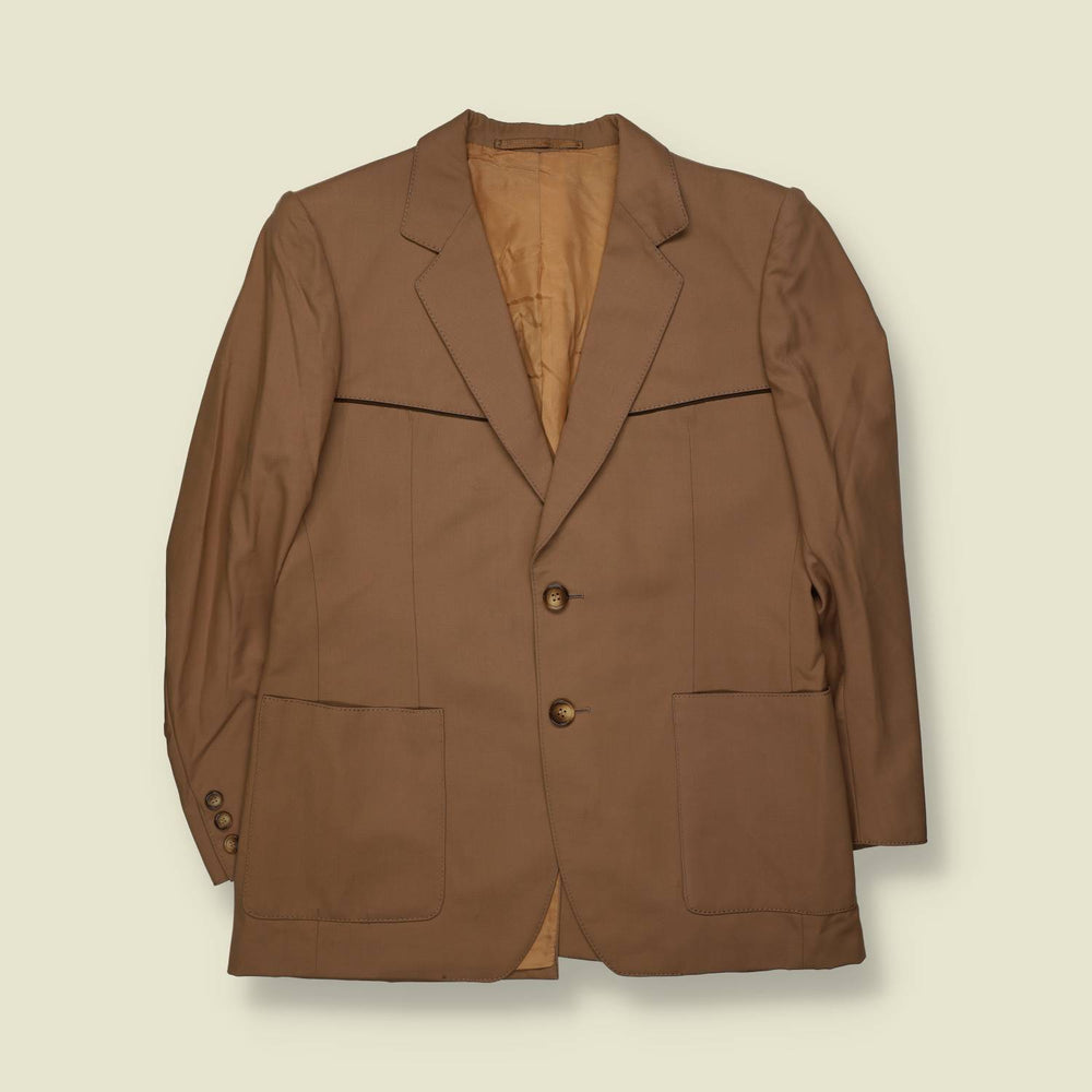 1970s | Western Leisure Jacket | Brown Tailored Blazer - S