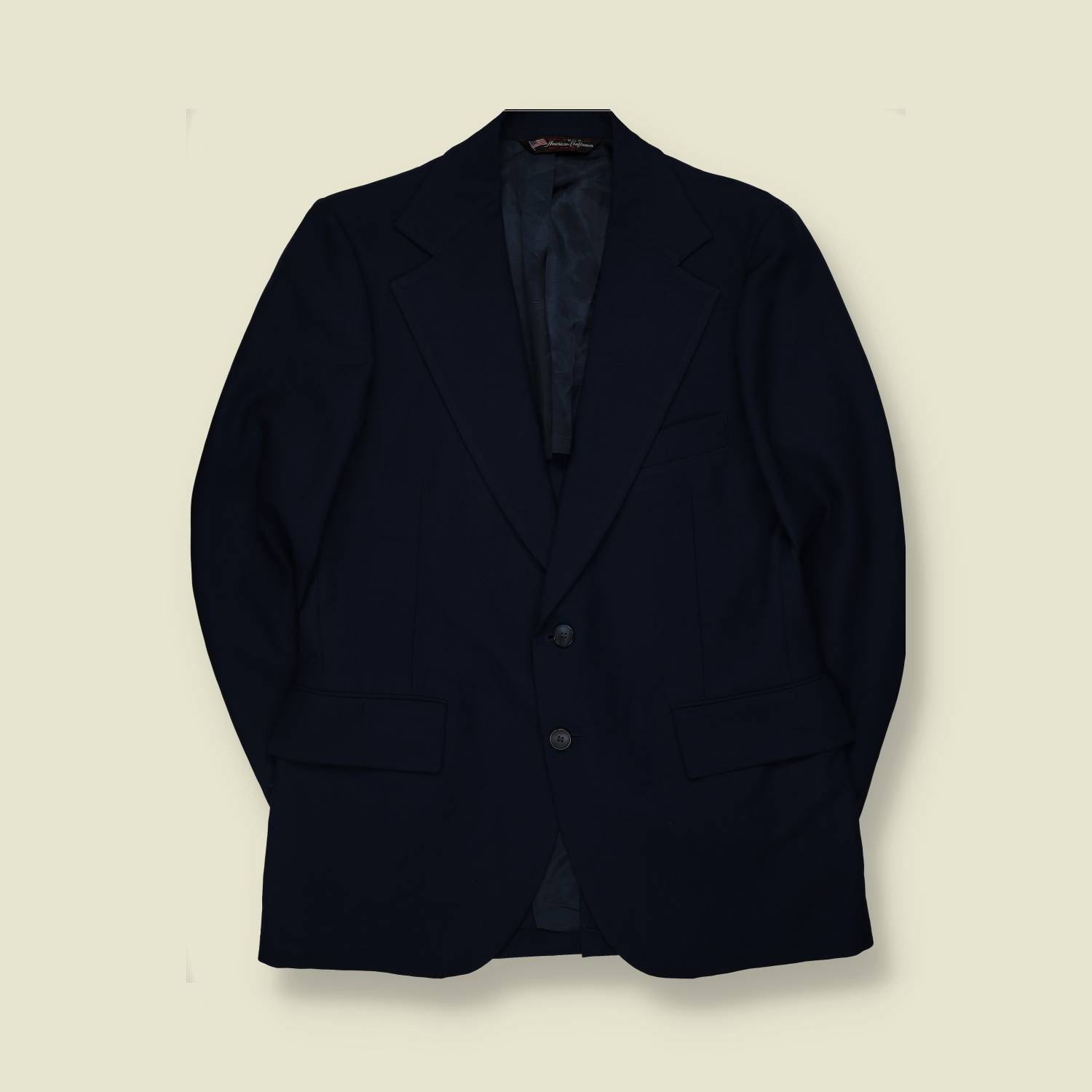 1970s | Made In USA Tailored Blazer | Deep Blue - M