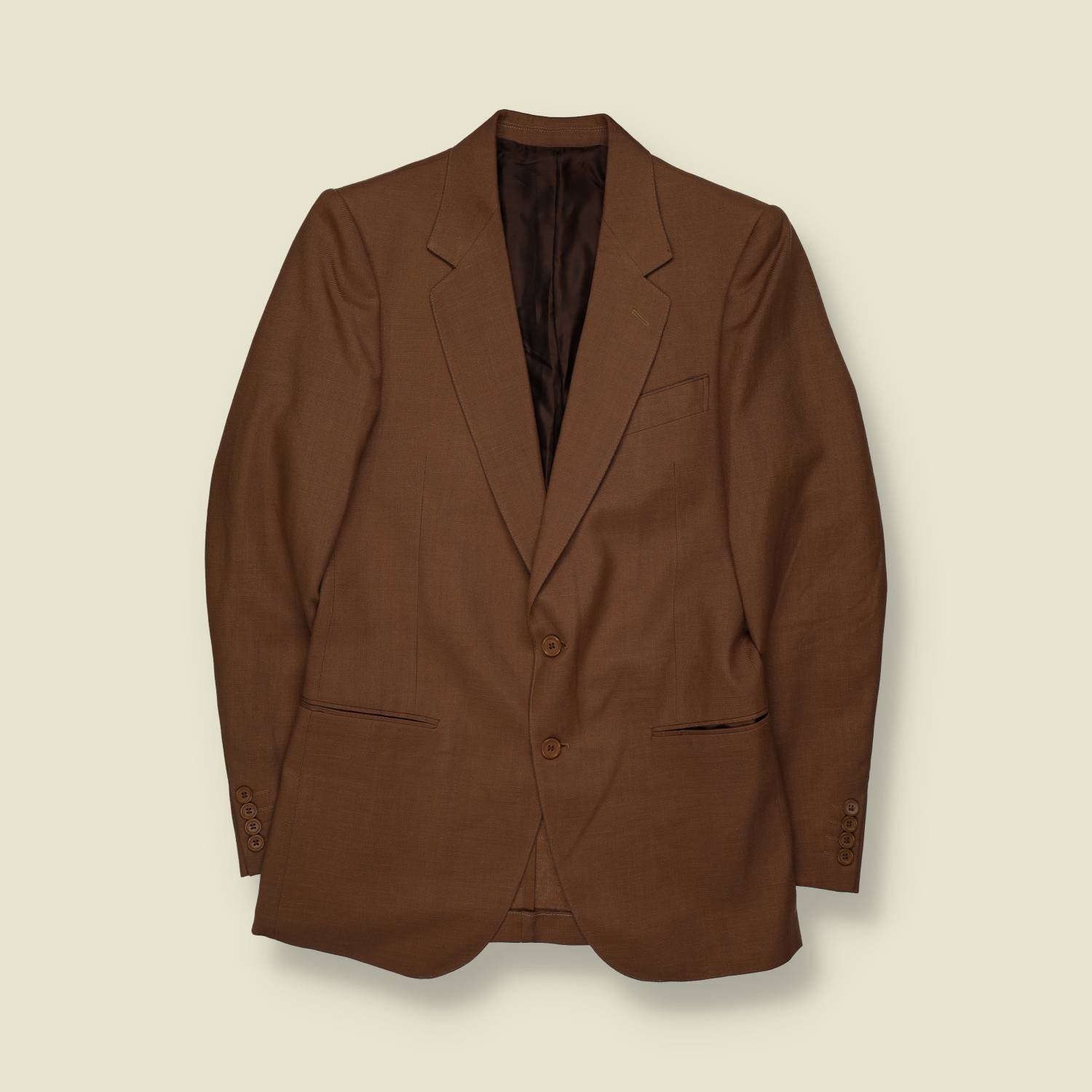 1970s | Tailored Blazer | Brown - XXS