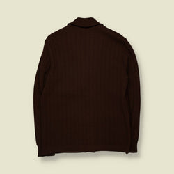 1970s | Suede And Knit Jacket Cardigan | Brown - S