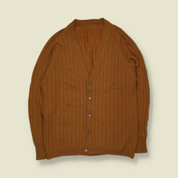 1970s | Raglan Sleeve Cardigan | Burnt Orange - XXS