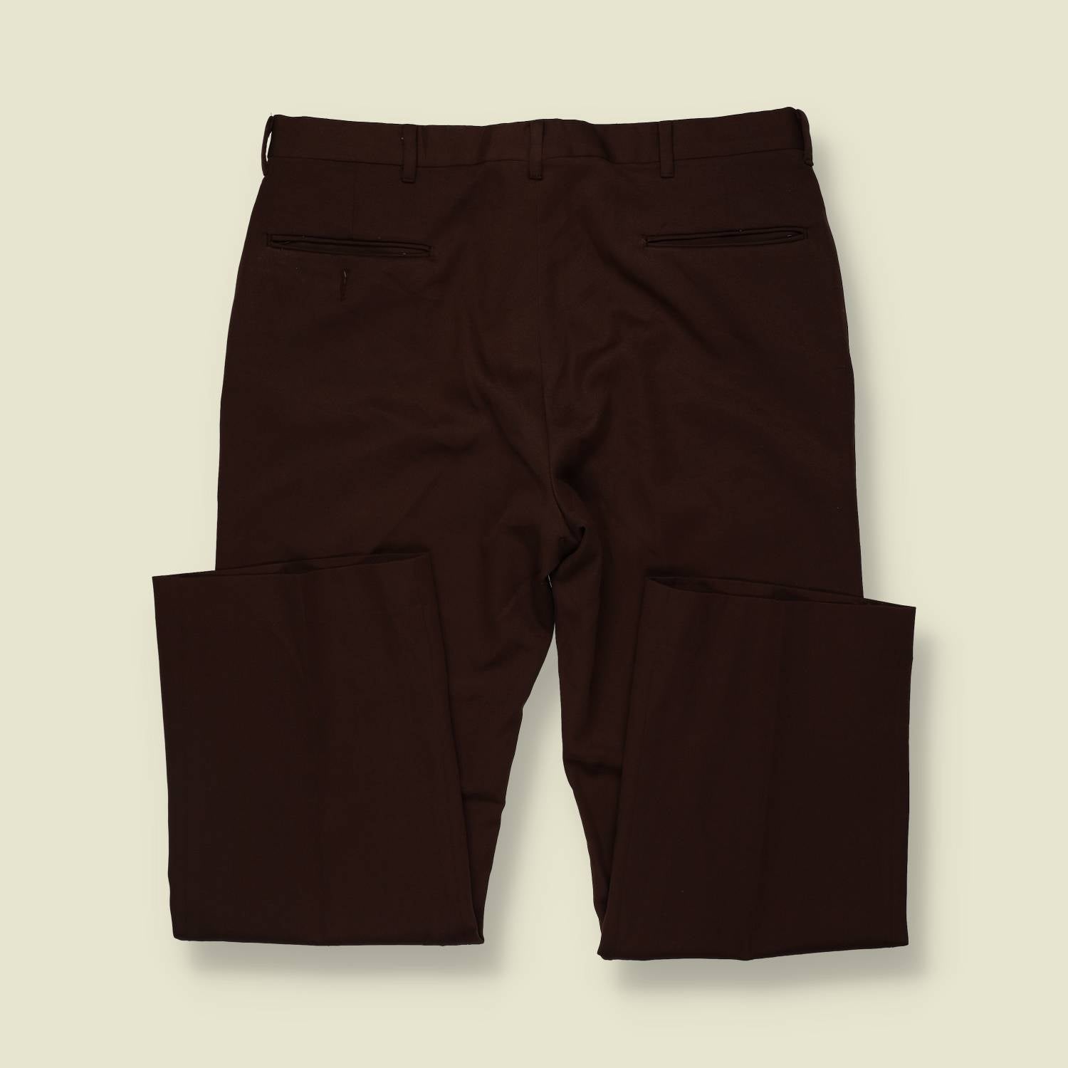 1970s | Tailored Trousers | Brown - w36