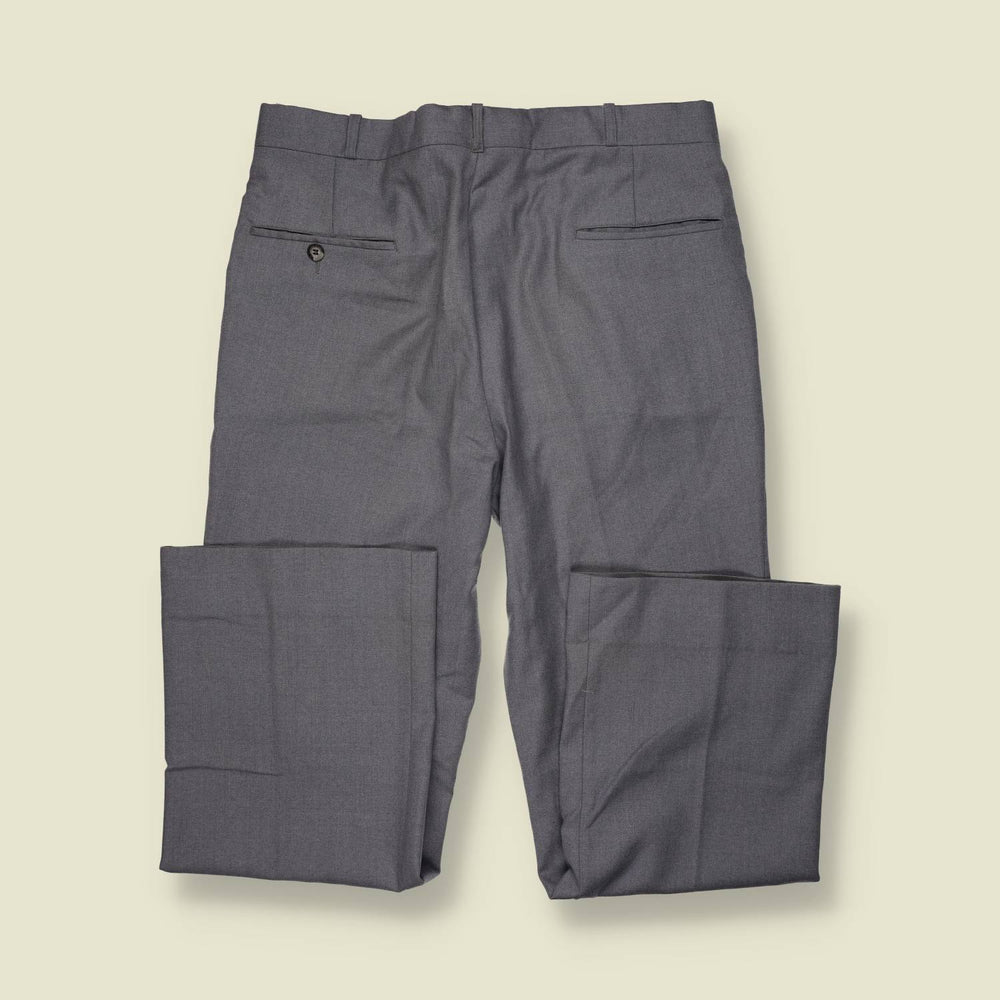 1970s | Nash Point | Polyester Trousers | Grey - w36