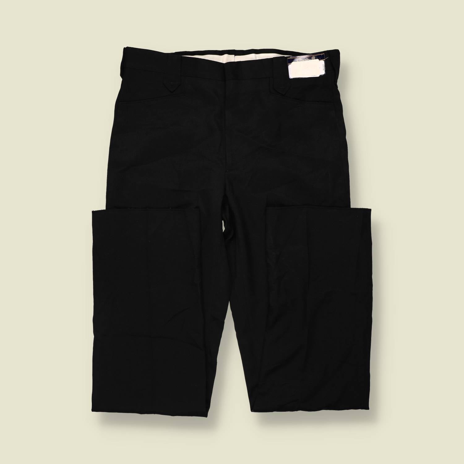 1970s | Deadstock | Black Trousers - w36