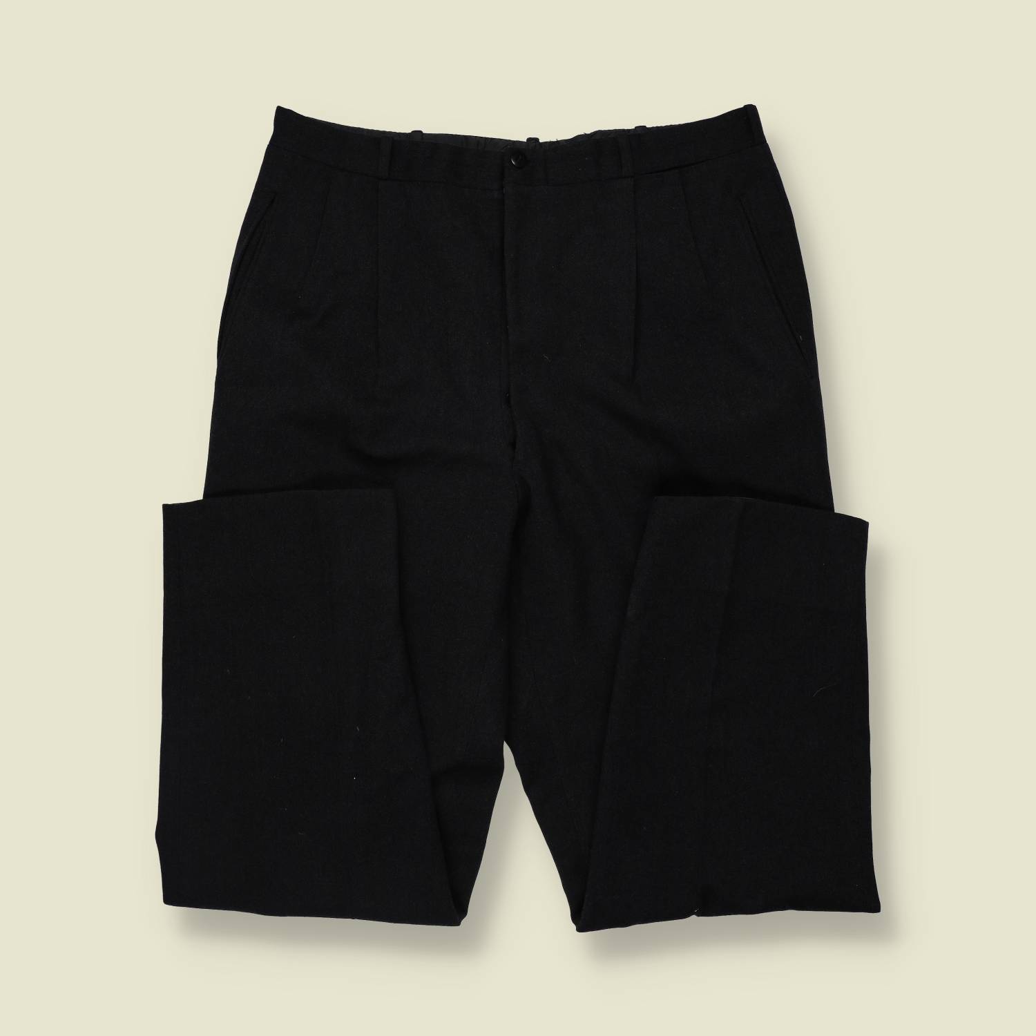 1950s | Suit Trousers | Black - w34