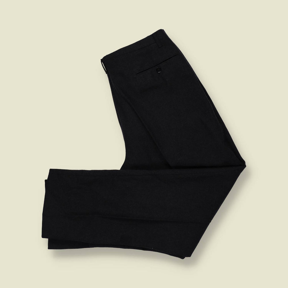 1970s | Wool Blend Trousers | Black - w32