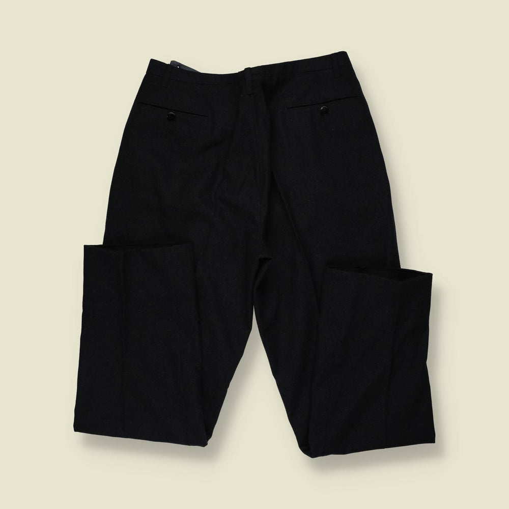 1970s | Wool Blend Trousers | Black - w32