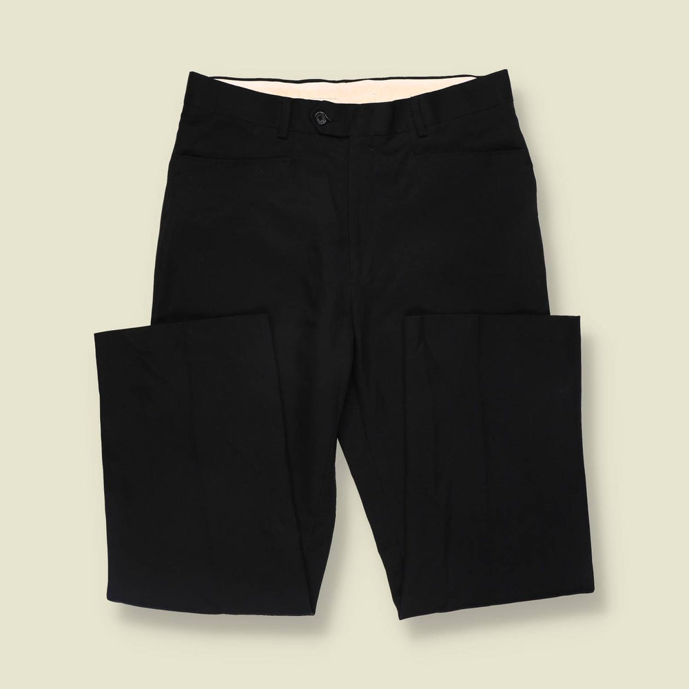 1970s | Protocol | Tailored Trousers | Black - w32