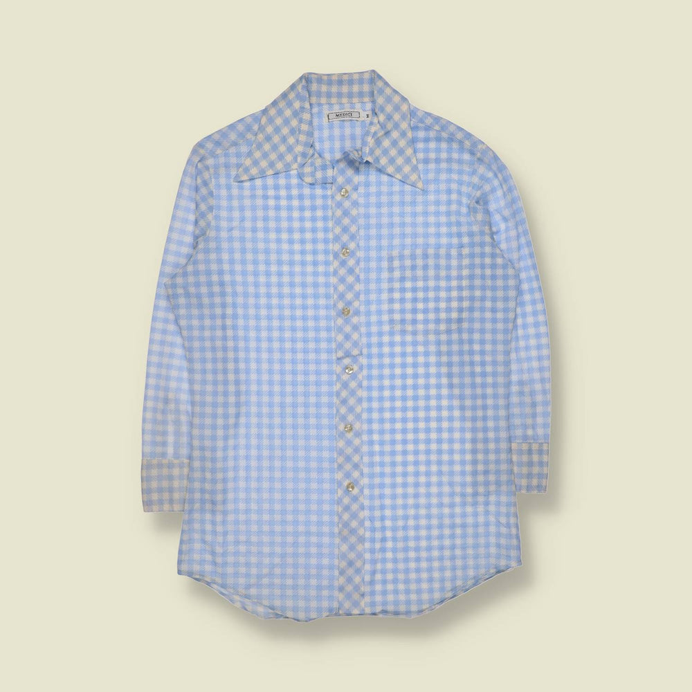 1970s | Medici | Shirt | Blue Check - L