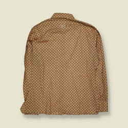 1970s | Club Lion | Shirt | Mustard Geometric Print - XL