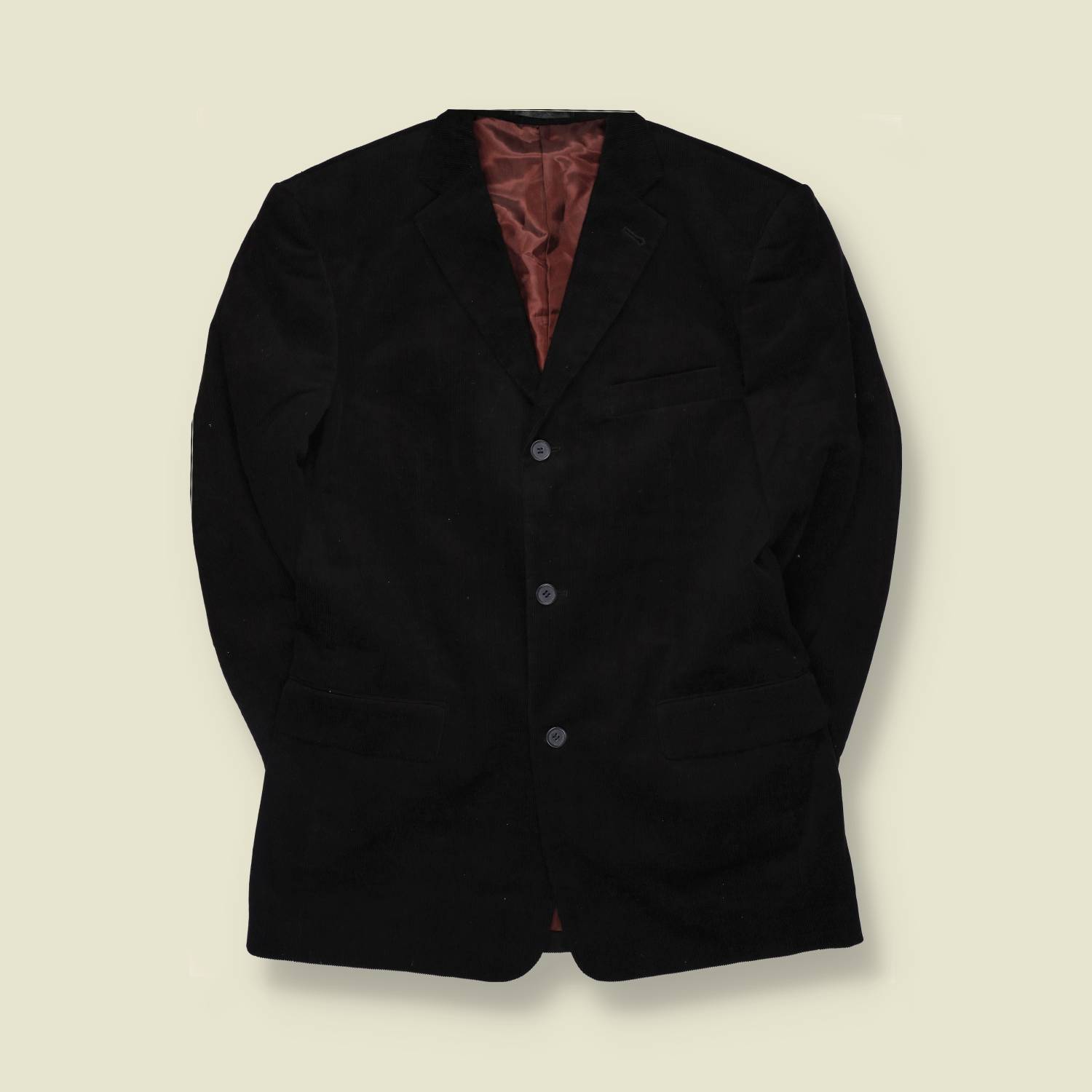 1990s | Angelo Litrico | Corduroy Blazer | Black - XL