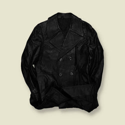 1970s | Lightweight Leather Coat | Black - XS